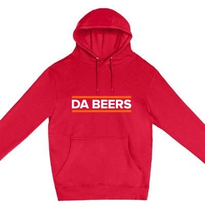 Da Beers Funny Party Beer Day Drinking Blue & Orange Premium Pullover Hoodie