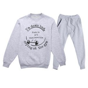 Down Bad Fuck It Premium Crewneck Sweatsuit Set