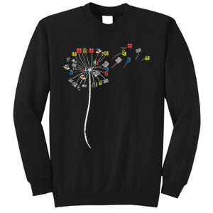 Dandelion Books Flower Reading Teacher Librarian Bookworm Sweatshirt