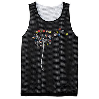 Dandelion Books Flower Reading Teacher Librarian Bookworm Mesh Reversible Basketball Jersey Tank