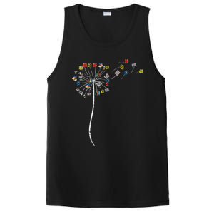 Dandelion Books Flower Reading Teacher Librarian Bookworm PosiCharge Competitor Tank