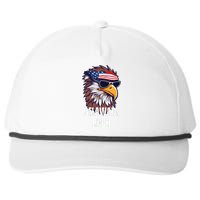 Delaware Bruh Funny Usa Bald Eagle American Flag Snapback Five-Panel Rope Hat