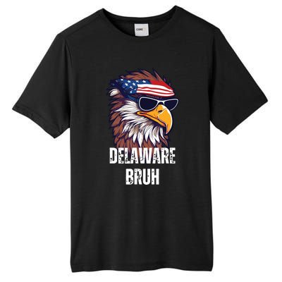 Delaware Bruh Funny Usa Bald Eagle American Flag Tall Fusion ChromaSoft Performance T-Shirt