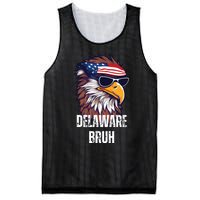 Delaware Bruh Funny Usa Bald Eagle American Flag Mesh Reversible Basketball Jersey Tank