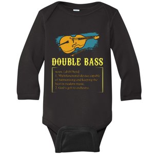 Double Bass For A Contrabass Player Baby Long Sleeve Bodysuit