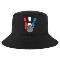 Distressed Bowling For Men Bowling Pins And Ball Cool Comfort Performance Bucket Hat