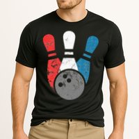 Distressed Bowling For Men Bowling Pins And Ball Cooling Performance Crew T-Shirt