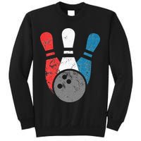 Distressed Bowling For Men Bowling Pins And Ball Sweatshirt