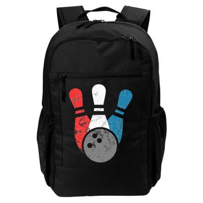 Distressed Bowling For Men Bowling Pins And Ball Backpack