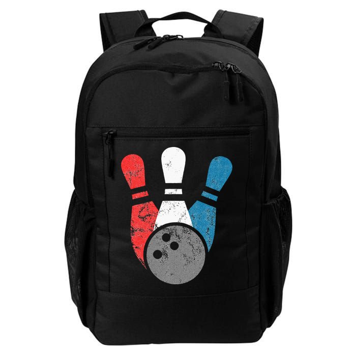 Distressed Bowling For Men Bowling Pins And Ball Backpack