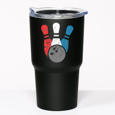 Distressed Bowling For Men Bowling Pins And Ball Tumbler