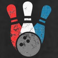 Distressed Bowling For Men Bowling Pins And Ball Golf Towel