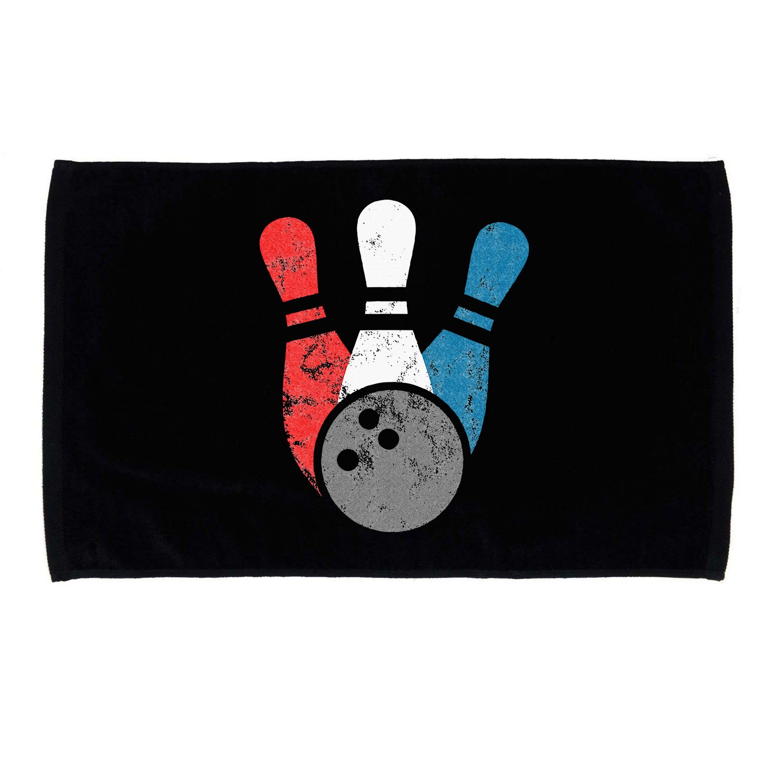 Distressed Bowling For Men Bowling Pins And Ball Microfiber Hand Towel