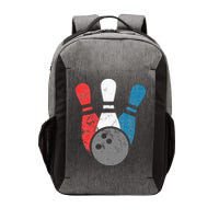 Distressed Bowling For Men Bowling Pins And Ball Vector Backpack