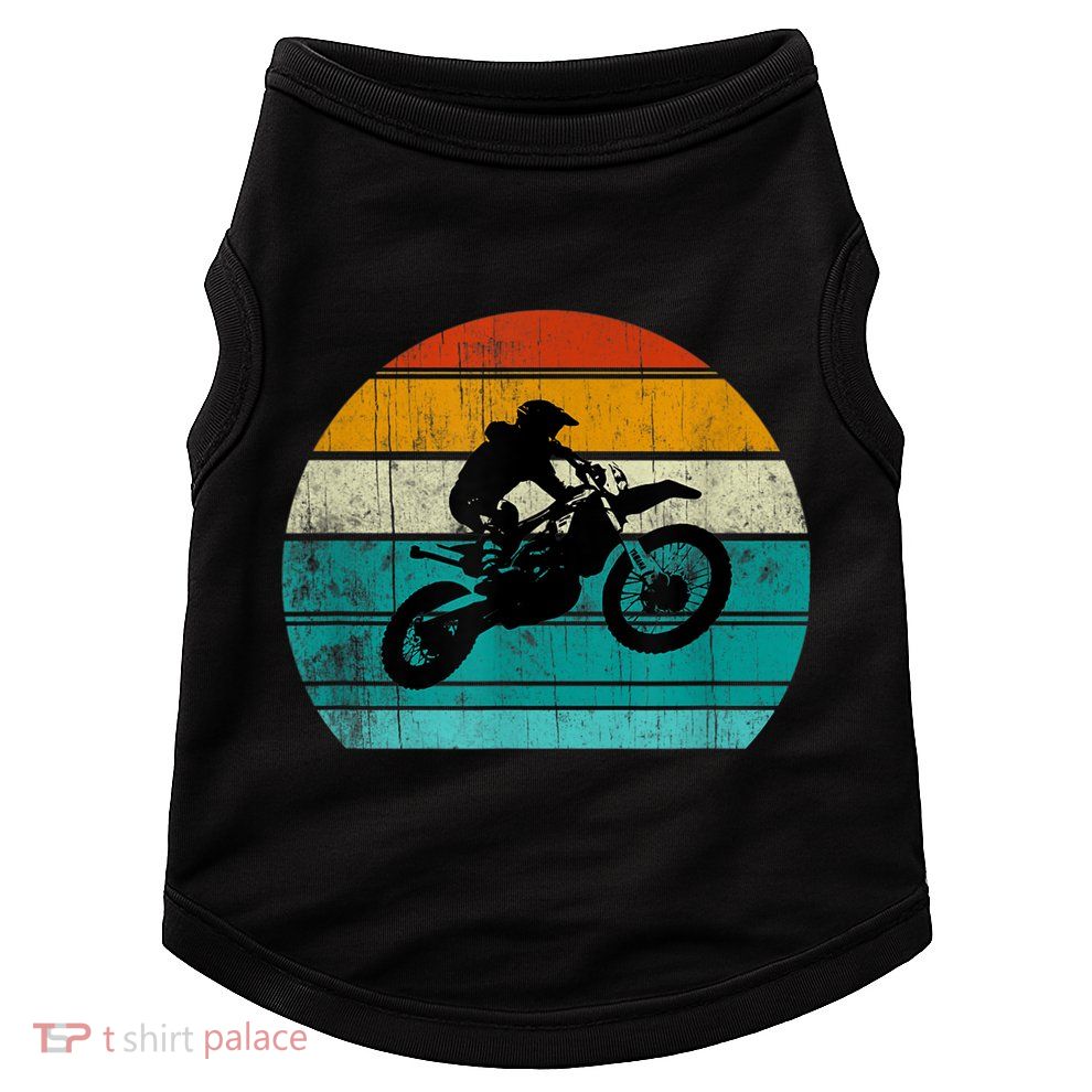 Dirt Bikegift For Motocross Motorcycle Vintage Retro Boys Gift Doggie Tank