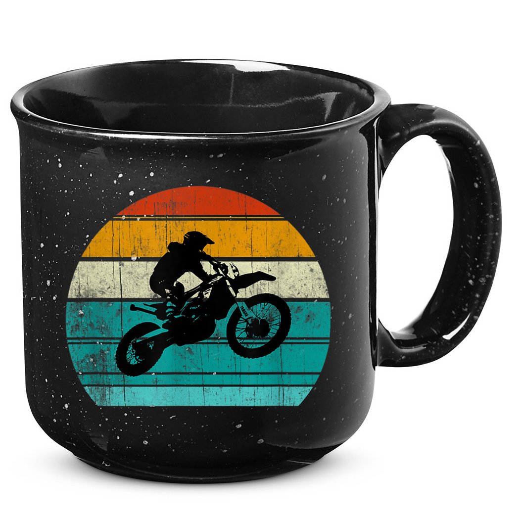 Dirt Bikegift For Motocross Motorcycle Vintage Retro Boys Gift 15oz Campfire Ceramic Mug