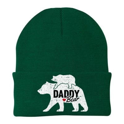 Daddy Bear Fathers Day Cute Baby Cub Papa Dada Pops Knit Cap Winter Beanie