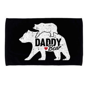 Daddy Bear Fathers Day Cute Baby Cub Papa Dada Pops Microfiber Hand Towel