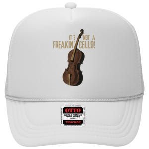 Double Bass Funny Jazz Instruments Music High Crown Mesh Back Trucker Hat