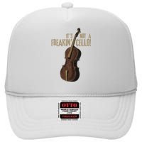 Double Bass Funny Jazz Instruments Music High Crown Mesh Back Trucker Hat