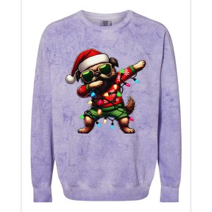 Dabbing Brussels Griffon Dog Sunglasses Cute Christmas Xmas Colorblast Crewneck Sweatshirt