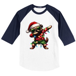 Dabbing Brussels Griffon Dog Sunglasses Cute Christmas Xmas Baseball Sleeve Shirt