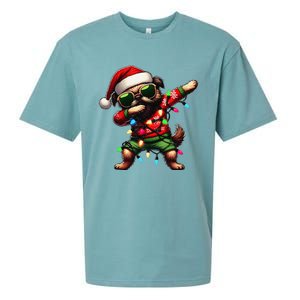 Dabbing Brussels Griffon Dog Sunglasses Cute Christmas Xmas Sueded Cloud Jersey T-Shirt