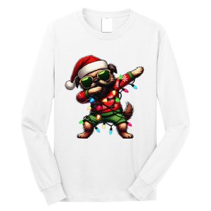 Dabbing Brussels Griffon Dog Sunglasses Cute Christmas Xmas Long Sleeve Shirt