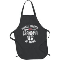 Double Blessed Grandma Of Twins Funny Twin Grandmother Apron