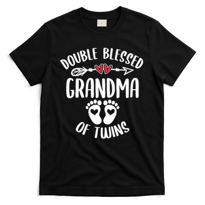 Double Blessed Grandma Of Twins Funny Twin Grandmother T-Shirt