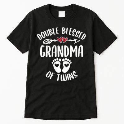 Double Blessed Grandma Of Twins Funny Twin Grandmother Tall T-Shirt