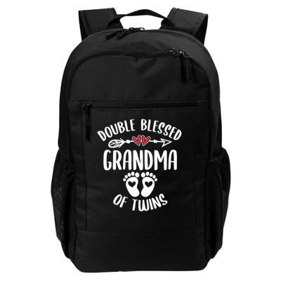 Double Blessed Grandma Of Twins Funny Twin Grandmother Backpack