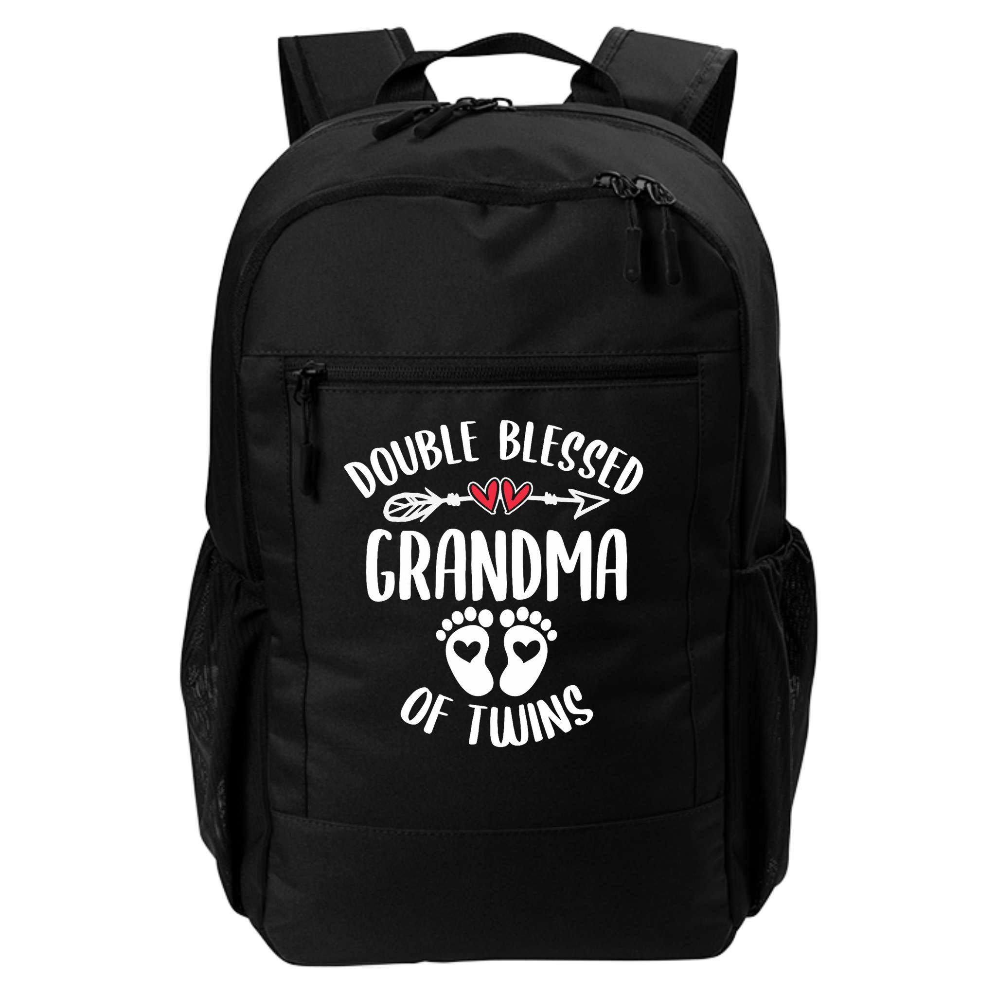 Double Blessed Grandma Of Twins Funny Twin Grandmother Backpack