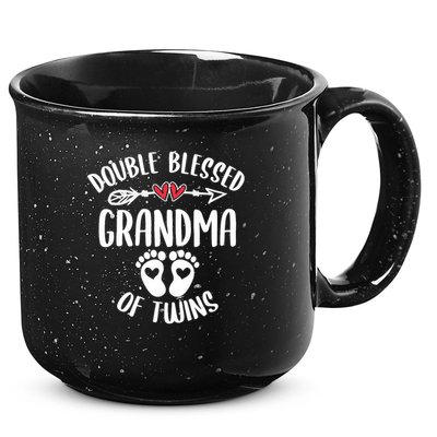 Double Blessed Grandma Of Twins Funny Twin Grandmother 15oz Campfire Ceramic Mug