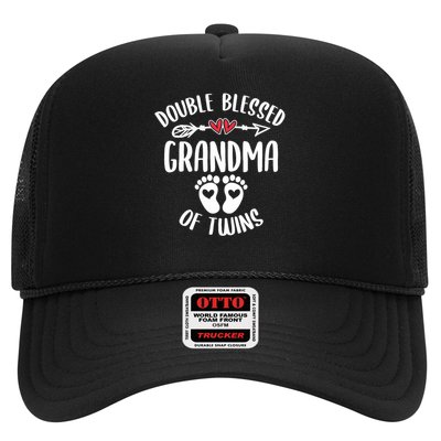 Double Blessed Grandma Of Twins Funny Twin Grandmother Trucker Hat