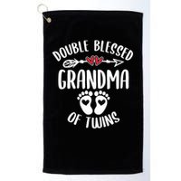 Double Blessed Grandma Of Twins Funny Twin Grandmother Golf Towel