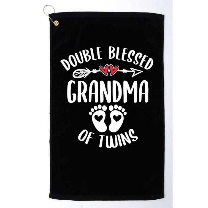 Double Blessed Grandma Of Twins Funny Twin Grandmother Golf Towel
