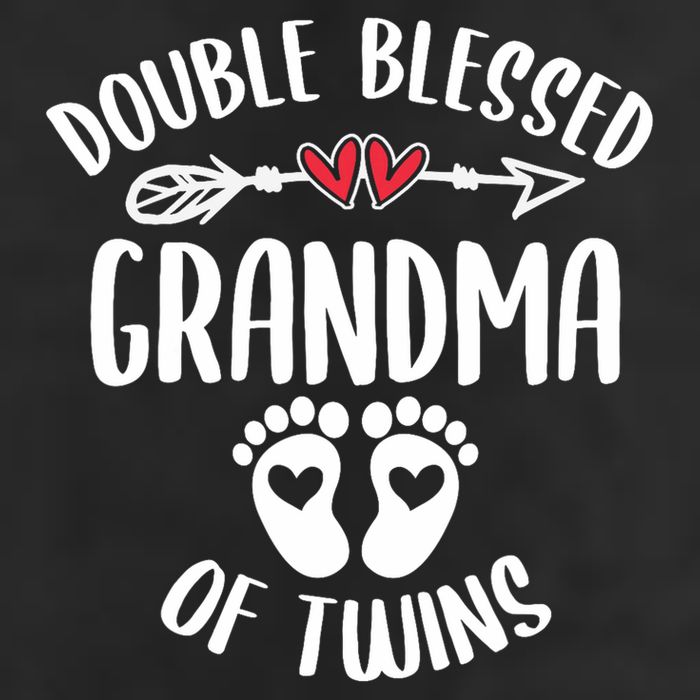 Double Blessed Grandma Of Twins Funny Twin Grandmother Golf Towel