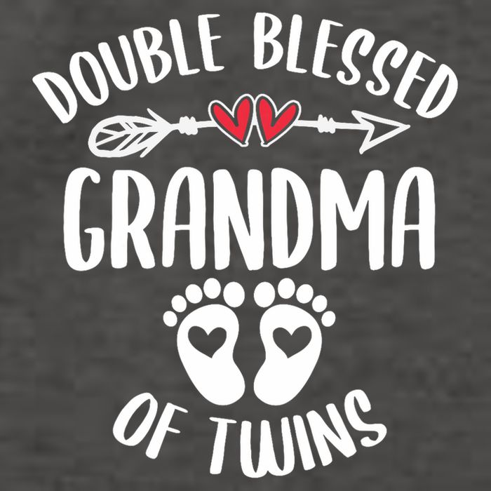 Double Blessed Grandma Of Twins Funny Twin Grandmother Vector Backpack