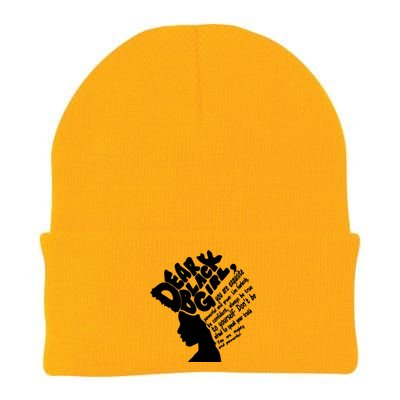 Dear Black Girl Knit Cap Winter Beanie