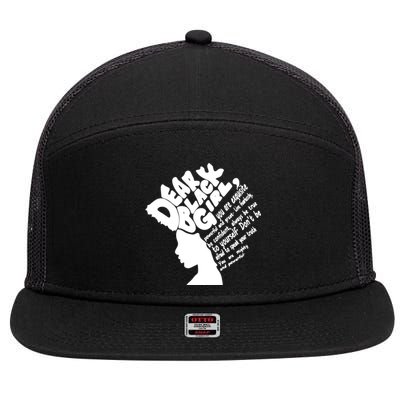 Dear Black Girl 7 Panel Mesh Trucker Snapback Hat