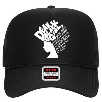 Dear Black Girl High Crown Mesh Back Trucker Hat