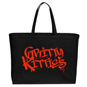 Detroit Baseball Gritty Kitties Cotton Canvas Jumbo Tote