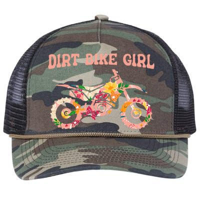 Dirt Bike Girl Retro Rope Trucker Hat Cap