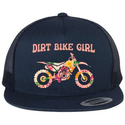 Dirt Bike Girl Flat Bill Trucker Hat