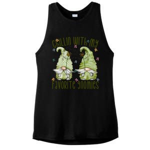 Dandelion Butterfly Gnome Chillin With My Gnomies Gift Ladies PosiCharge Tri-Blend Wicking Tank