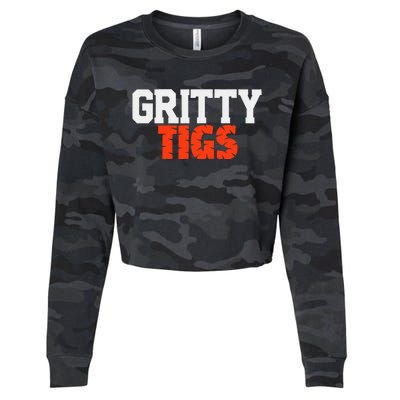 Detroit Baseball Gritty Tigs Cropped Pullover Crew