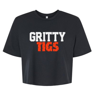 Detroit Baseball Gritty Tigs Bella+Canvas Jersey Crop Tee