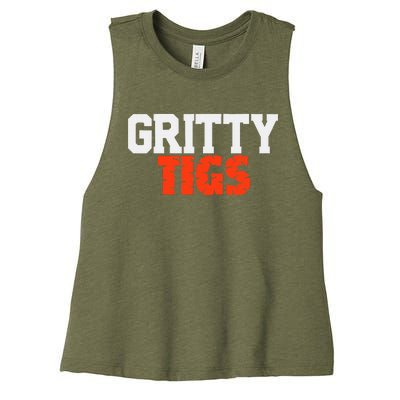 Detroit Baseball Gritty Tigs Women's Racerback Cropped Tank