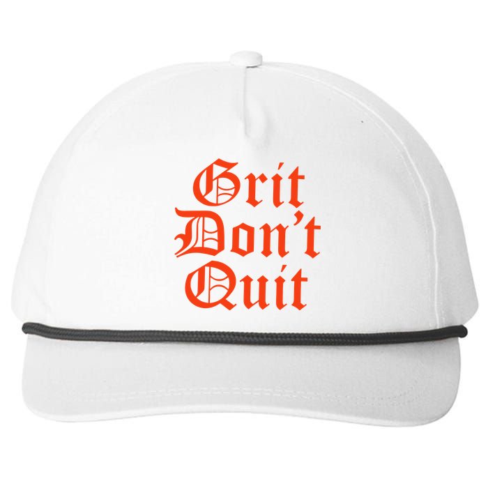 Detroit Baseball Grit Don’T Quit Snapback Five-Panel Rope Hat